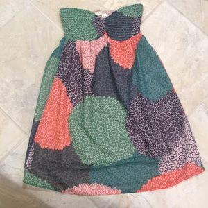 Strapless colorful dress